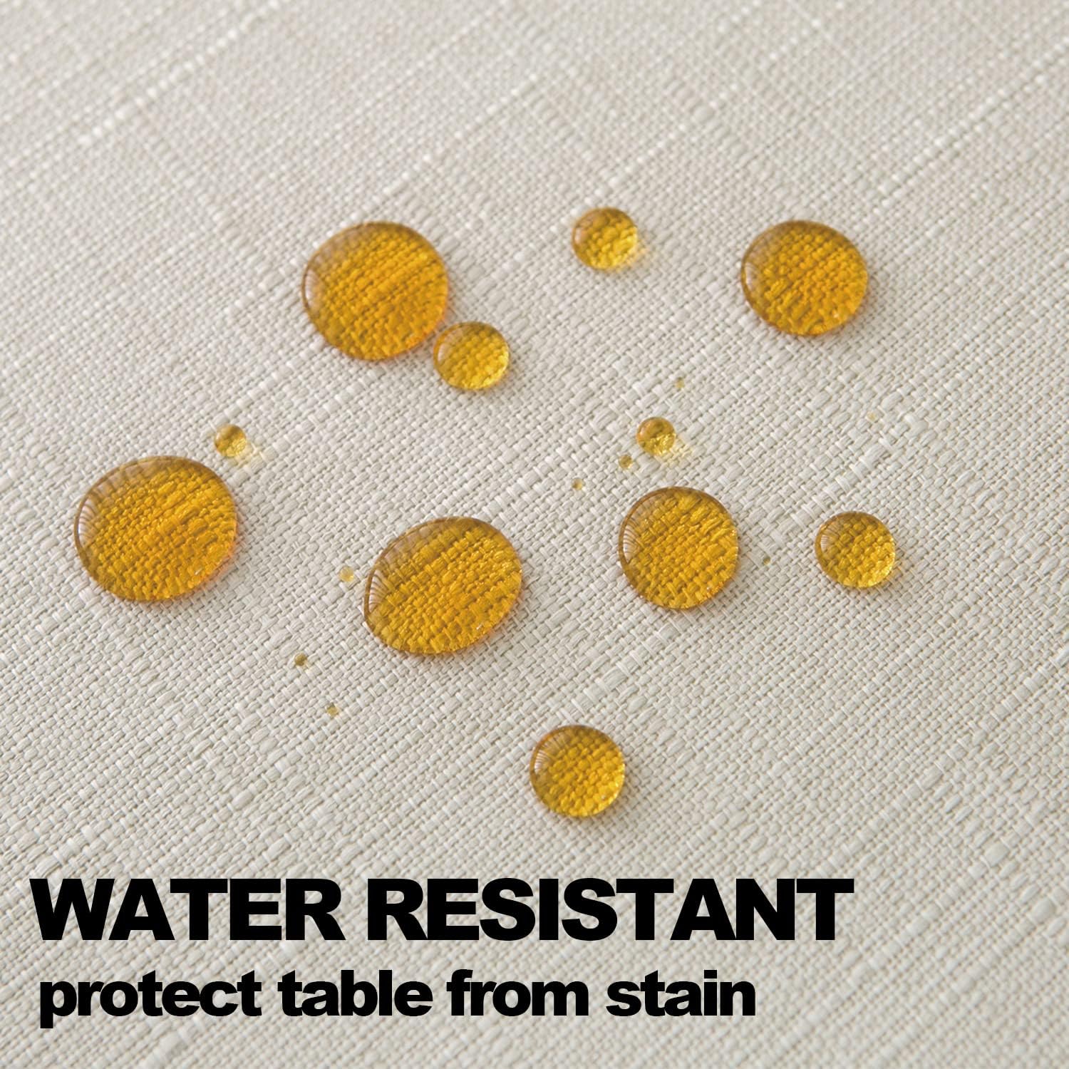 NLMUVW Mantel de lino para mesa redonda de 48 pulgadas, mantel texturizado de lino resistente al agua, para cocina, comedor, café y café, 48 pulgadas