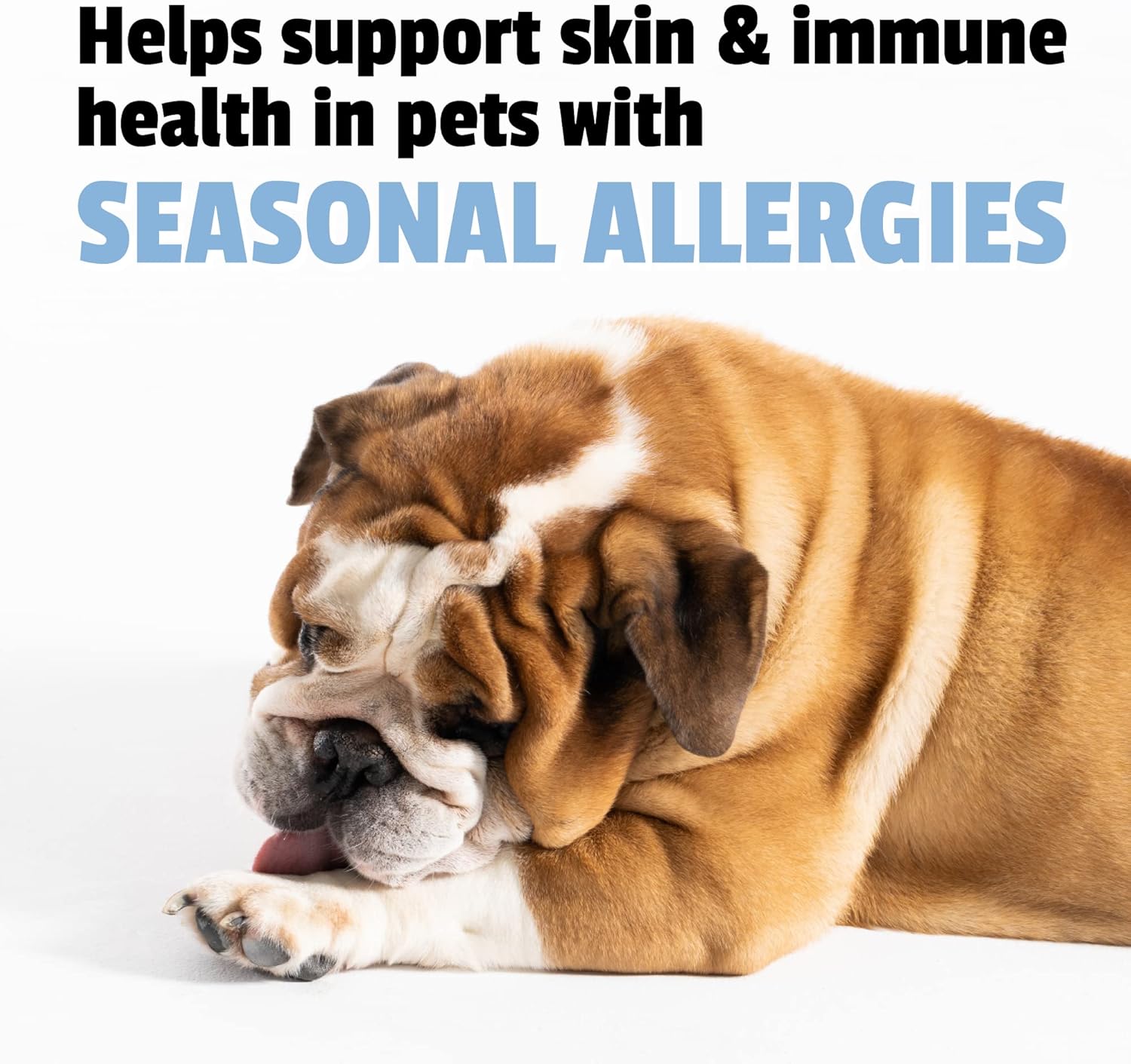 Pet Naturals Allergy Plus Suplemento calmante para perros, masticable suave, sabor a pato, 60 unidades