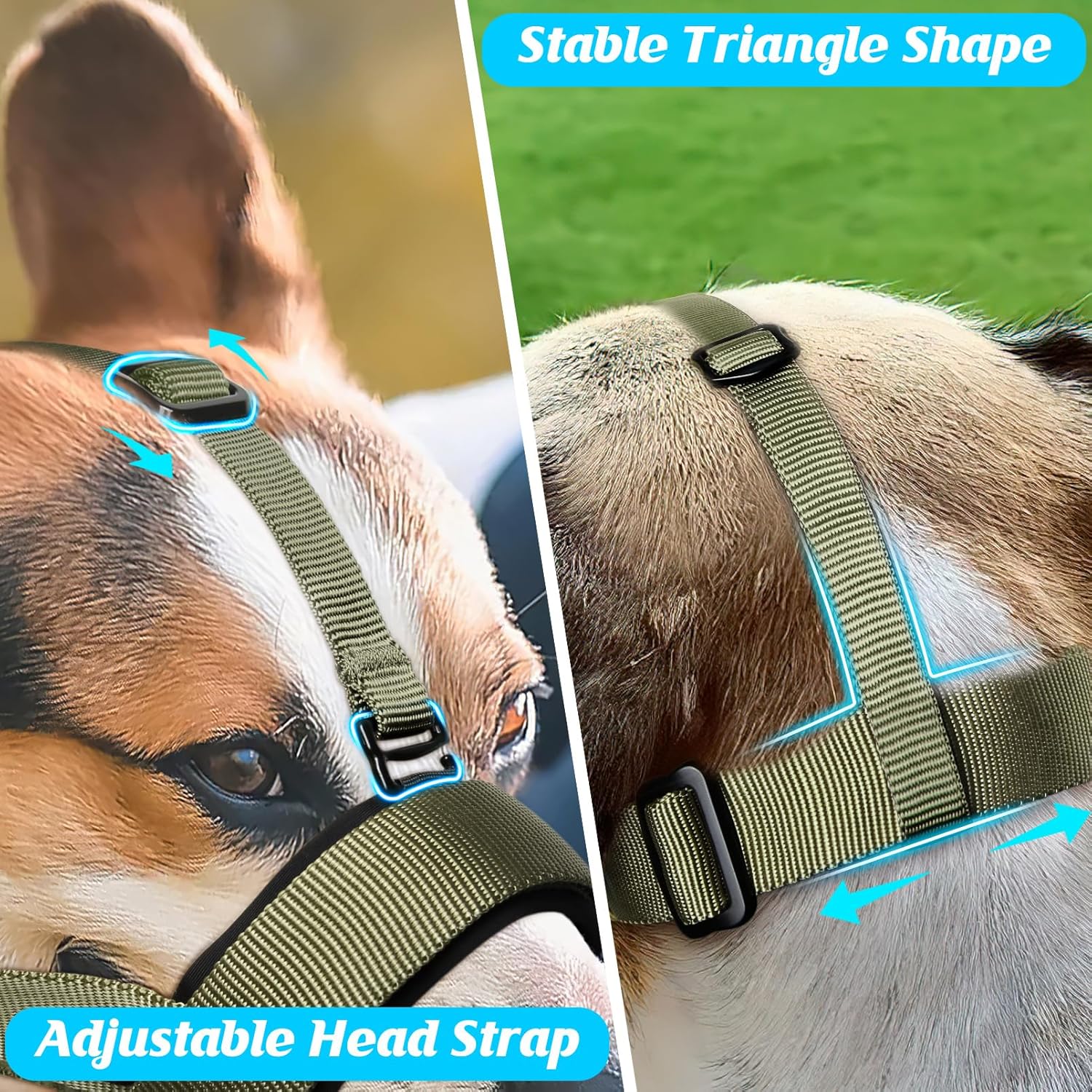 HEELE Bozal para perro de tamaño mediano y grande, para dejar de morder, ladrar y masticar, suave y transpirable, bebible con lazo ajustable, bozal