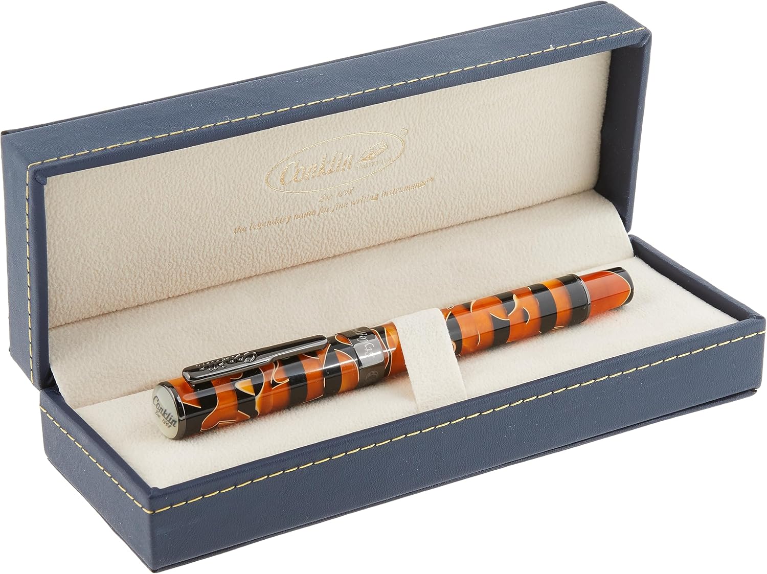 Conklin Estilograma Mosaico Pluma estilográfica NaranjaNegro- EF