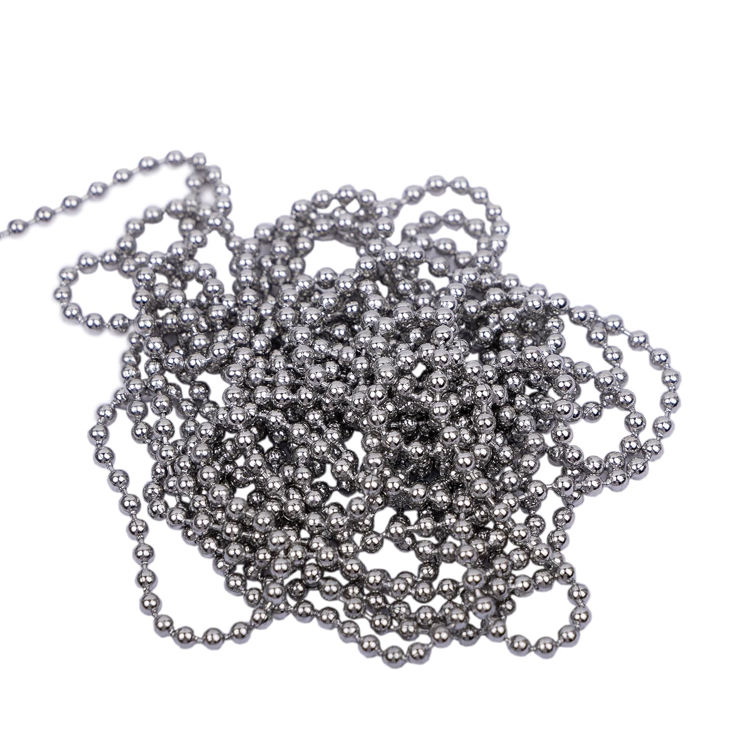 HFS (R) Cadena de bolas #3 Carrete de acero inoxidable 304-100 pies 332 pulgadas (0.094 in) con 100 conectores