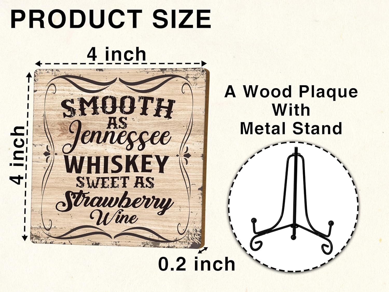 Smooth As Tennessee Whiskey Sweet As Strawberry Wine Sign, letrero de barra de café, decoración retro country occidental, regalo para amantes del
