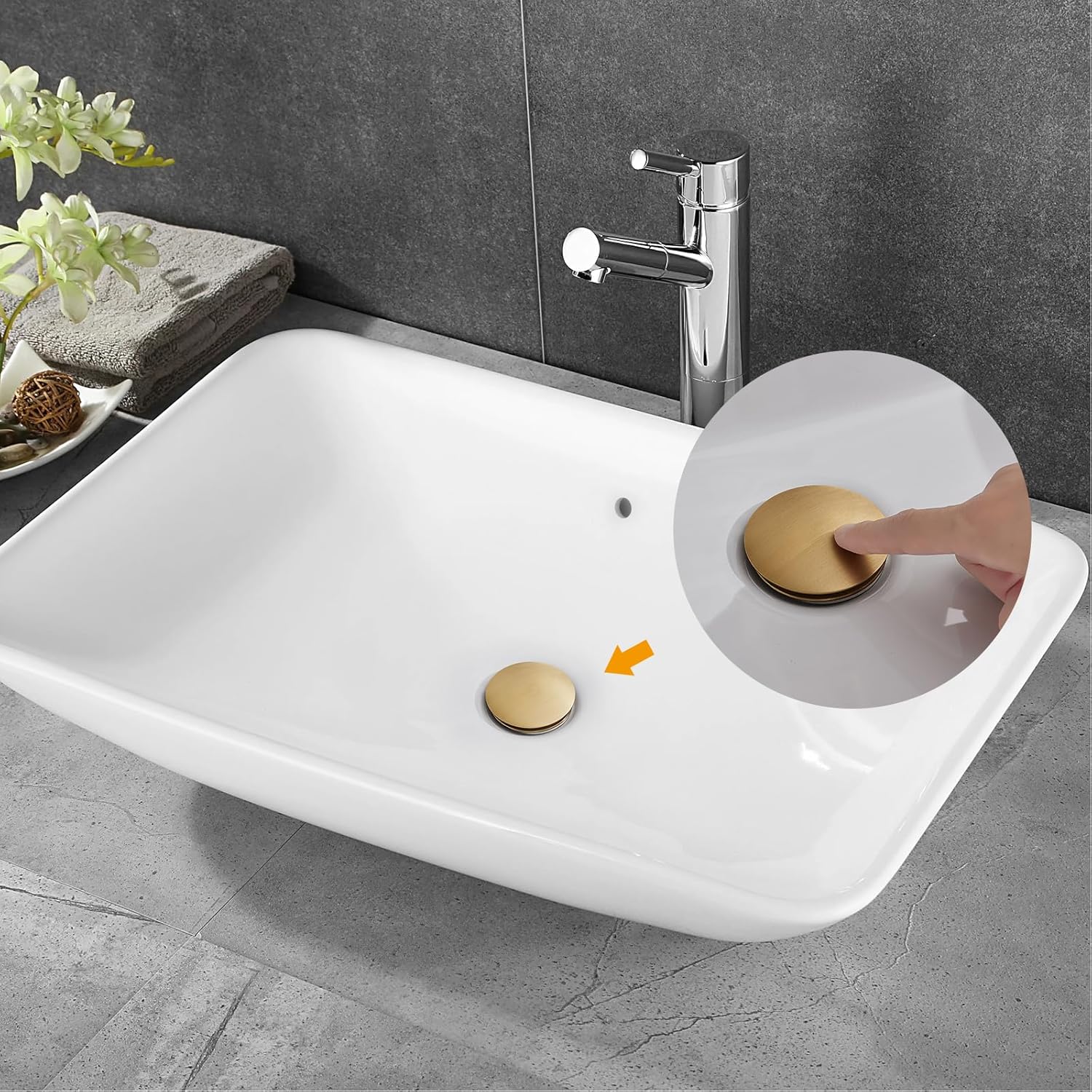 Trampa ajustable de latón macizo para botellas de 1-14 con tapón de drenaje de desbordamiento, juego completo de trampa en P para fregadero de baño,