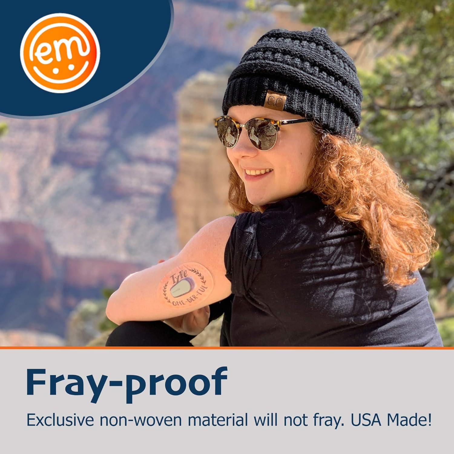 ExpressionMed – Parche adhesivo para dispositivo (paquete de 5) – Fabricado en los Estados Unidos, impermeable, respaldo dividido, cinta CGM