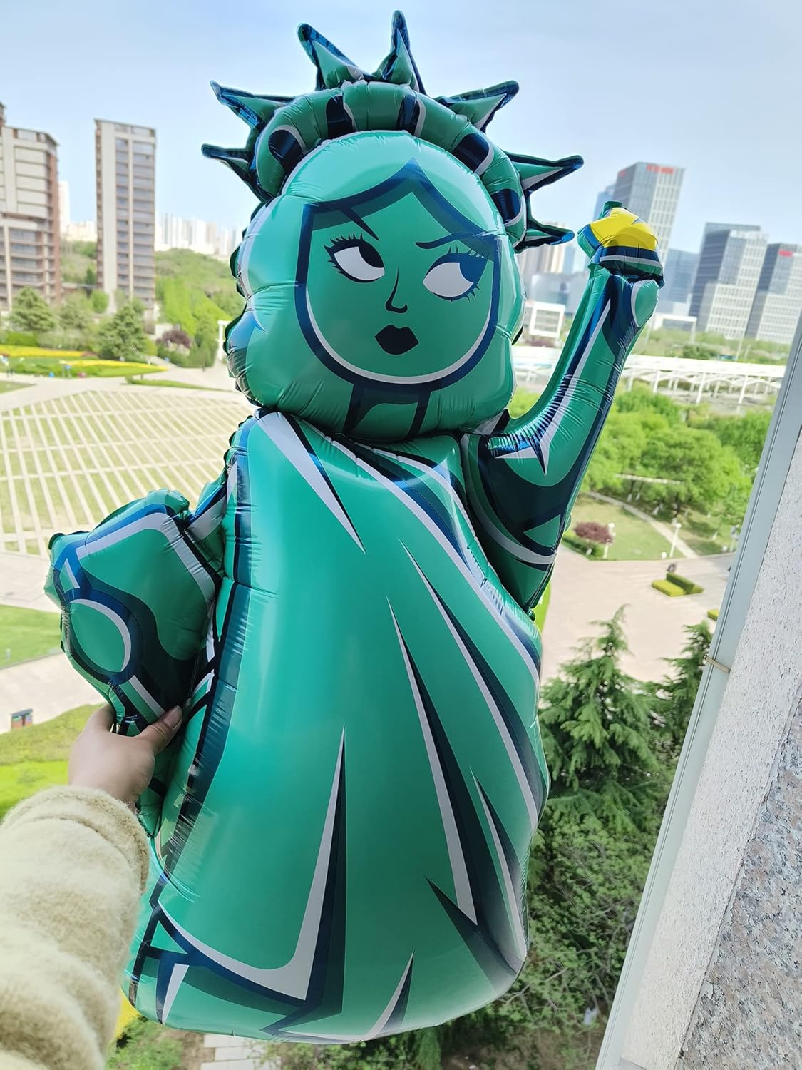 37 ramos de globos de la Estatua de la Libertad, suministros de fiesta de la ciudad de Nueva York, globos de Lady Liberty, 4 de julio, Día de la