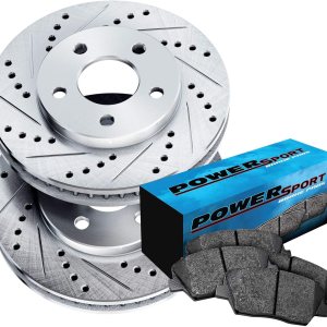 PowerSport Kit de frenos y rotores delanteros  Pastillas de freno delanteras Rotores y pastillas de freno  Pastillas de freno y rotores PowerSport Kit de frenos y rotores delanteros  Pastillas de freno delanteras Rotores y pastillas de freno  Pastillas de freno y rotores