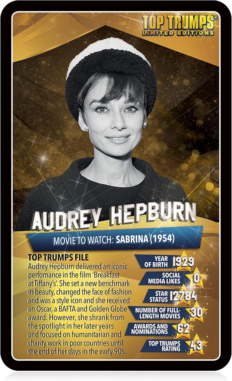 Top Trumps Juego de cartas Top 30 Estrellas de Cine – Juegos familiares para niños y adultos – Juegos de aprendizaje – Juegos de cartas para niños 2