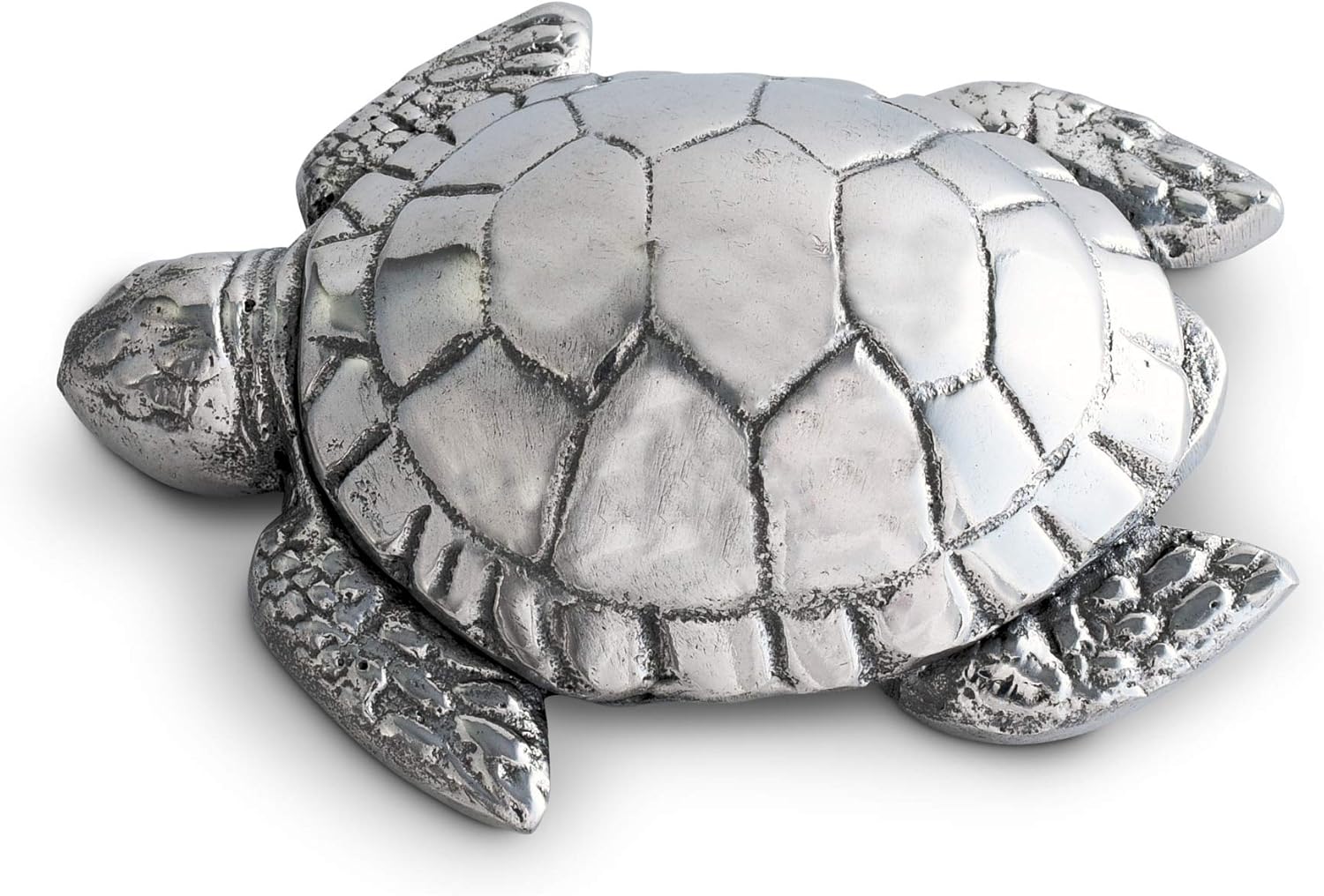 Arthur Court Diseños de aluminio océano tortuga botella barra cerveza herramienta estatuilla decoración decoración abridor 4 pulgadas x 3 pulgadas
