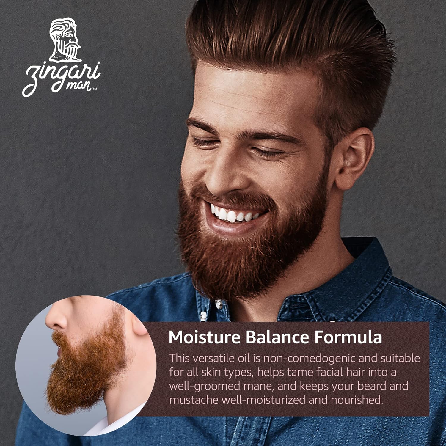 Zingari Man The Explorer Beard Elixir  Acondicionador, suavizante y rejuvenecedor  Aceites de frutas naturales para domar barbas y bigotes y nutrir