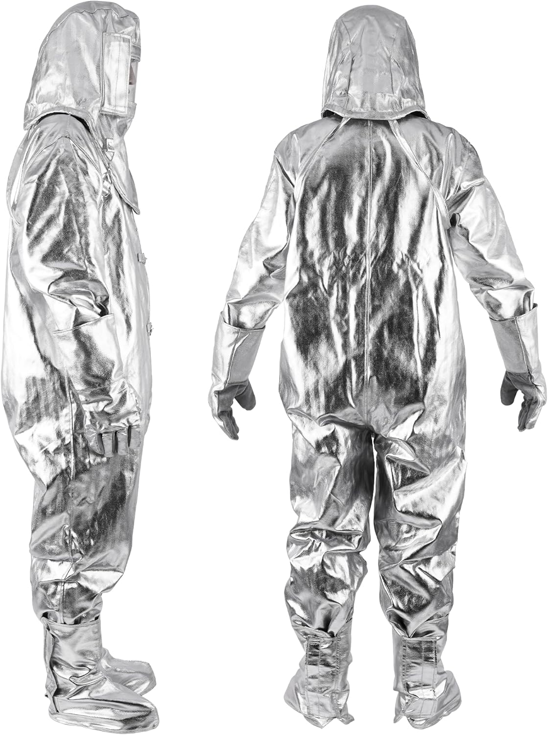 Trumego Traje a prueba de calor Traje anti de la radiación termal Traje 1000-1200 grados Monos compuestos incombustibles del papel de aluminio