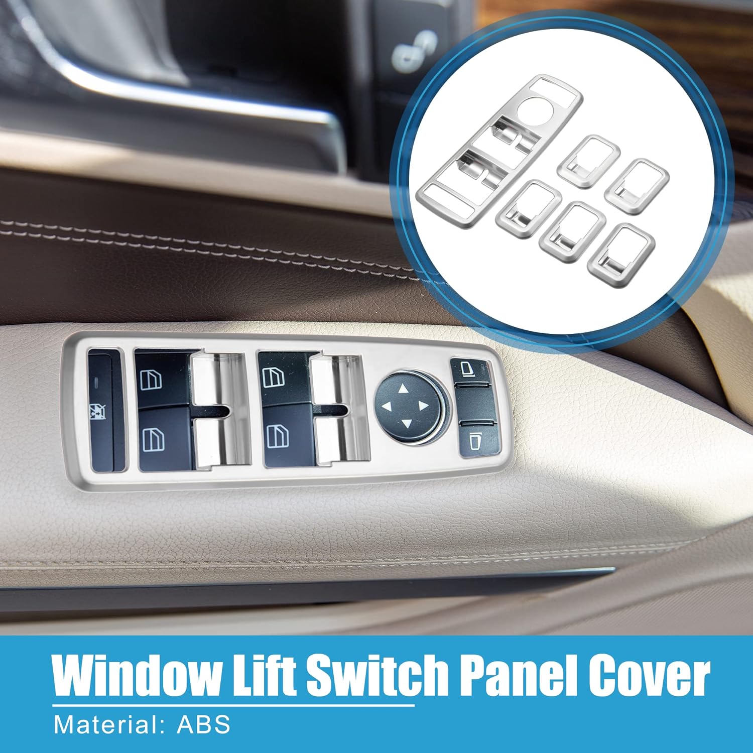Adhesivo para panel de control de elevación para interruptor de ventana eléctrica de automóvil para Mercedes Benz a B C E GLE GLA CLA GLK Clase ABS