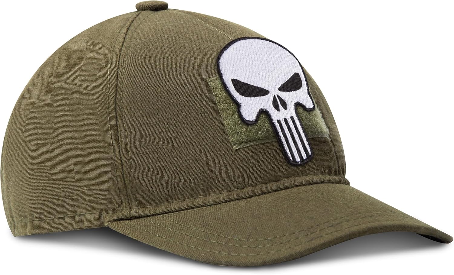 Parche de calavera muerta de 2 piezas, parche táctico militar moral con cierre de gancho y bucle, bordado blanco, para gorras, uniforme militar,