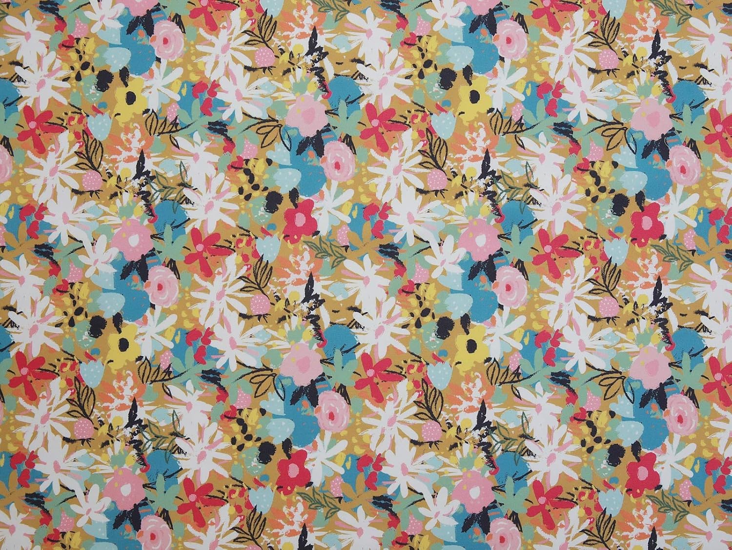 COTTONVILL Colección Bloom 20COUNT – Tela de acolchado con estampado de algodón (1 yarda, 03-Bloom Main-3)