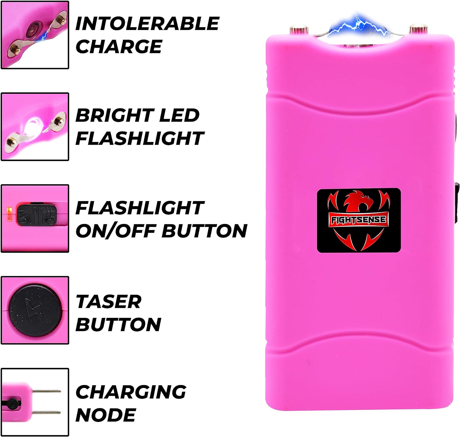 FIGHTSENSE Mini pistola aturdidora para mujeres de autodefensa