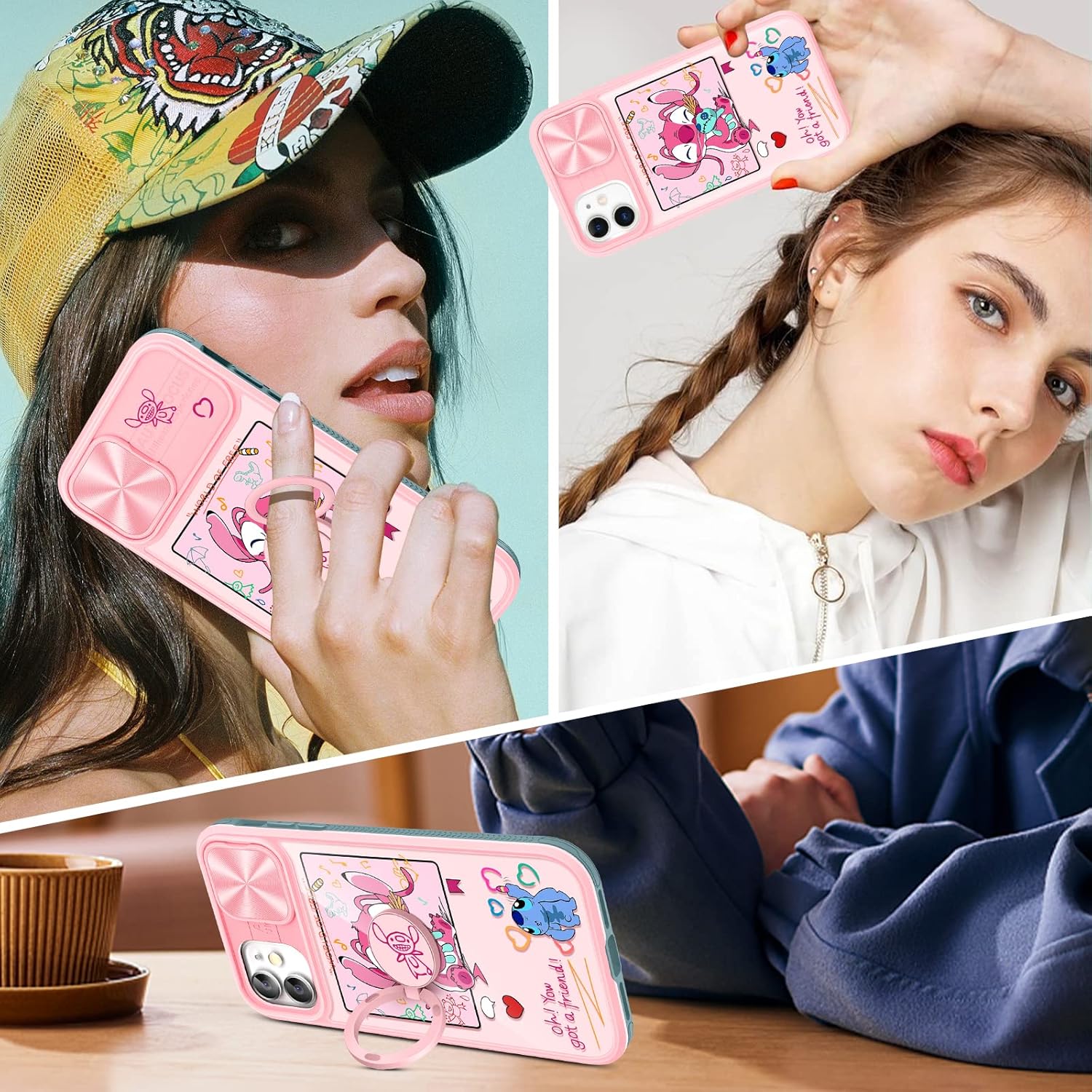 Joyleop Funda 2 en 1 para iPhone 11 con diseño de dibujos animados para niñas, mujeres, adolescentes y niños, diseño de patrón con cubierta