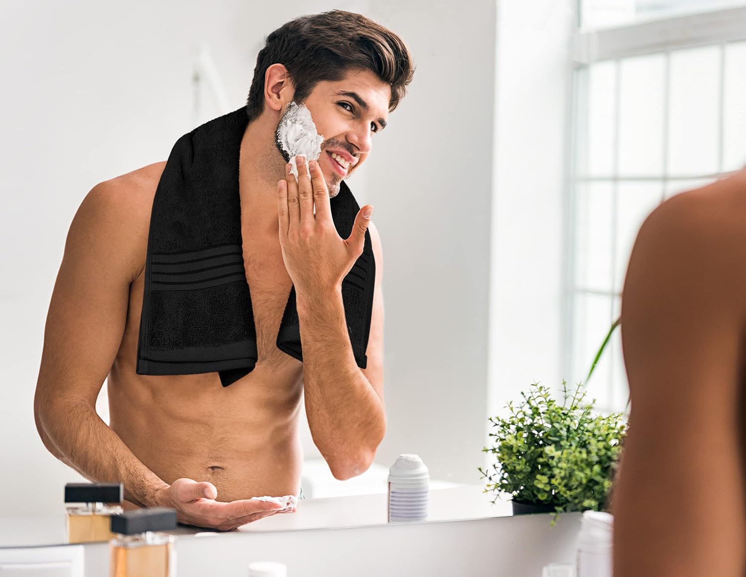 Set de toallas Premium 700GSM, 8piezas 2toallas de baño, 2toallas de mano y 4paños, algodón, lavable a máquina, calidad de hotel, supersuave y muy