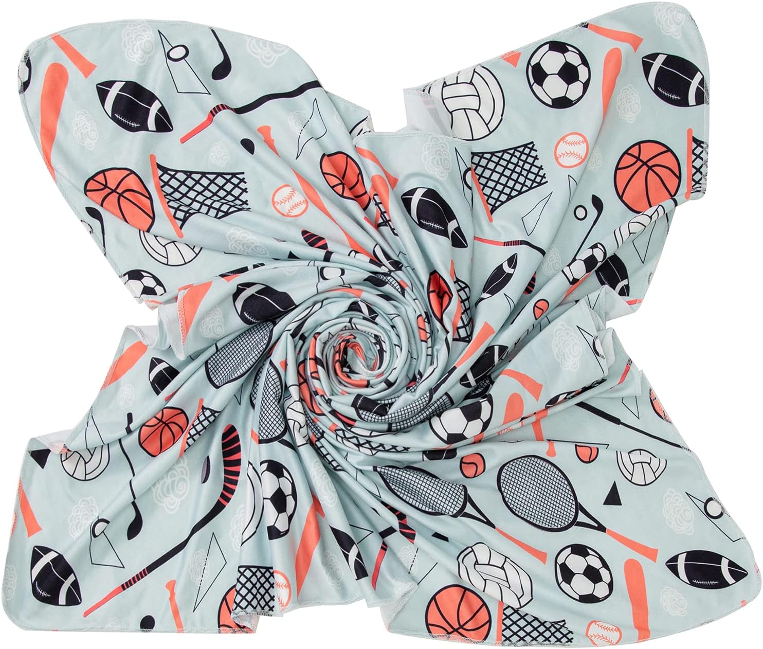 Galabloomer Manta para recién nacido con gorro para bebé, niño, manta para recibir pelotas deportivas