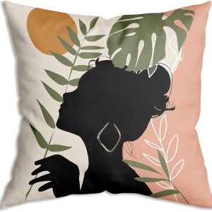 ZNGFON Fundas de almohada bohemias de 18 x 18 pulgadas, diseño geométrico abstacto moderno de mediados de siglo, diseño geométrico abstacto con ZNGFON Fundas de almohada bohemias de 18 x 18 pulgadas, diseño geométrico abstacto moderno de mediados de siglo, diseño geométrico abstacto con