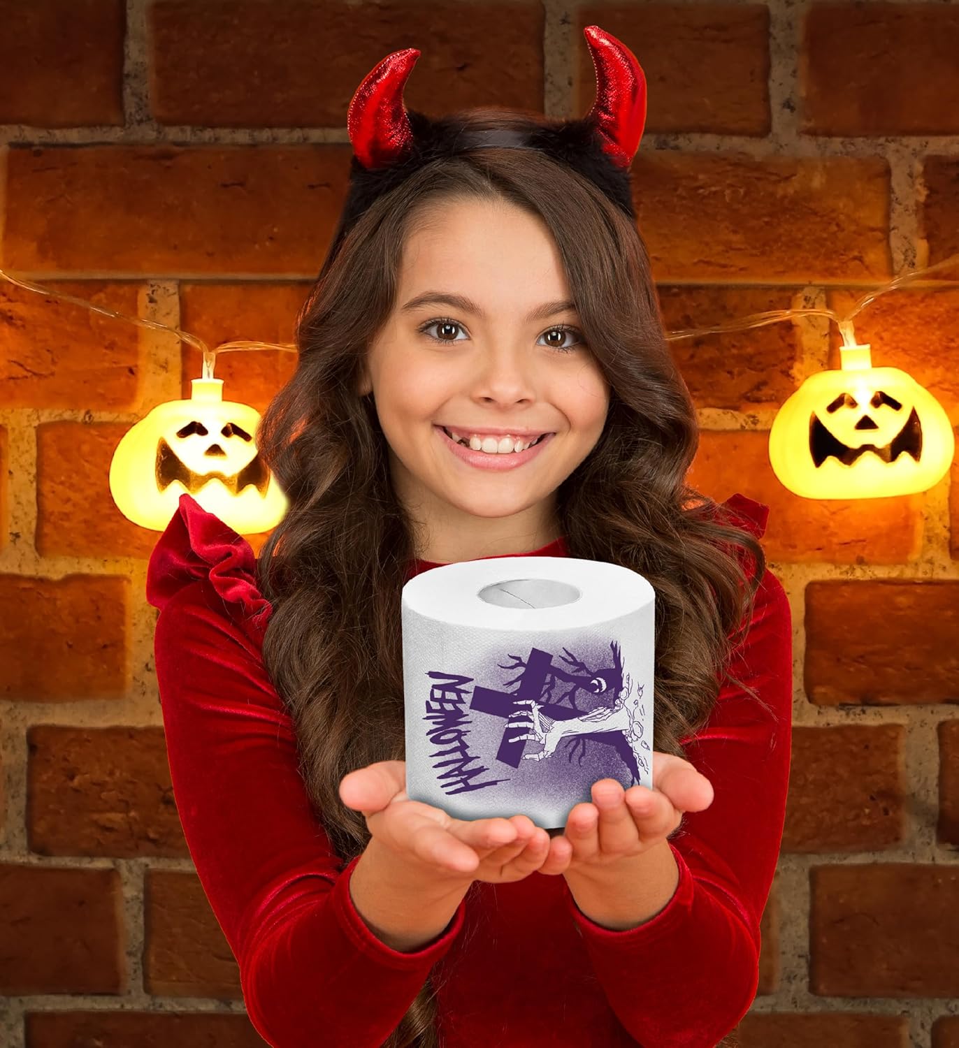 Papel higiénico impreso de noche de terror de Halloween, regalo de broma, rollo de papel higiénico aterrador para sorpresa, broma, divertido regalo