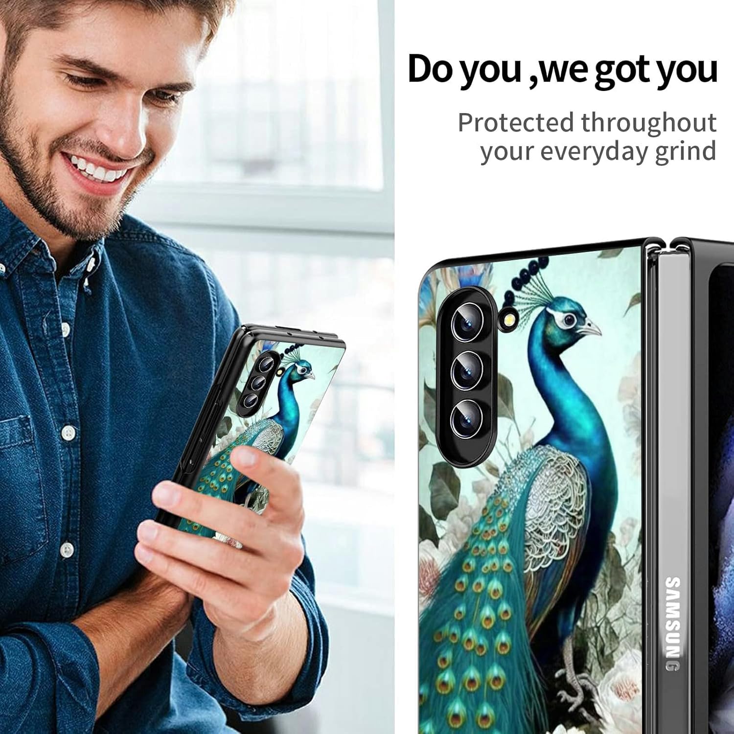 Funda para Samsung Galaxy Z Fold 5 5G 2023, ultrafina Samsung Z Fold 5 5G, carcasa protectora antiarañazos, a prueba de golpes, elegante funda para