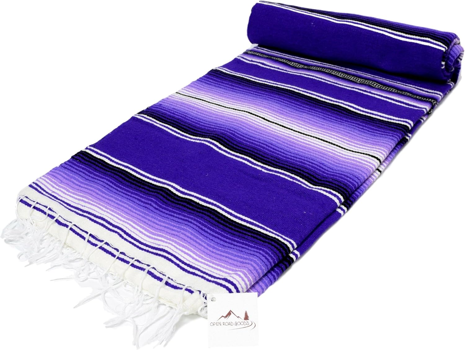 Auténtica manta mexicana de sarape  Manta saltillo mexicana ligera multicolor hecha a mano  Falsa de estilo mexicano clásico, patrón de rayas,