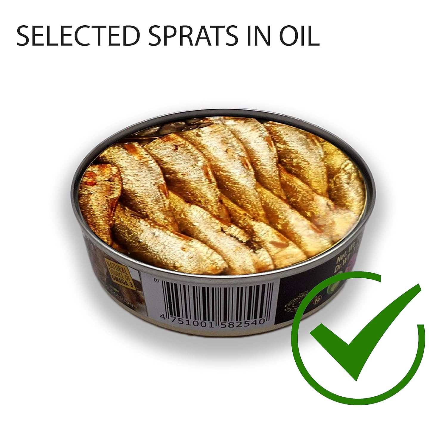 Riga Gold Shproti, espadines en aceite, 5.64 onzas (paquete de 3)