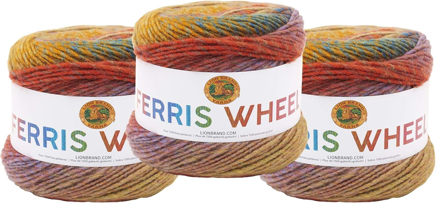 Lion Brand Yarn Artículo 217 – Hilo para rueda de ferris (3 unidades)