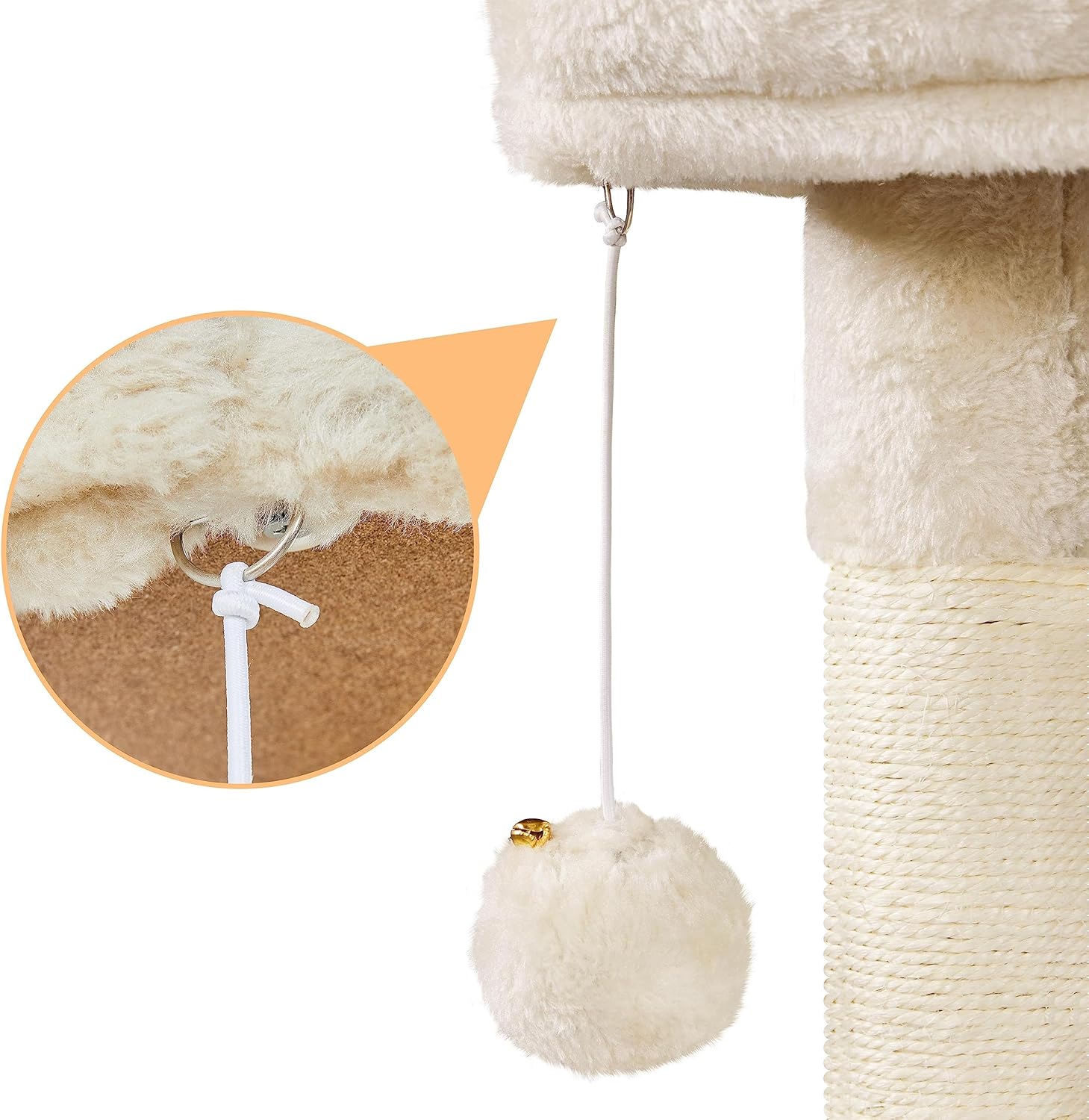 Yaheetech Árbol de gato para gatos pequeños, torre de gato de 34 pulgadas para gatos de interior, postes cubiertos de sisal, centro de actividades
