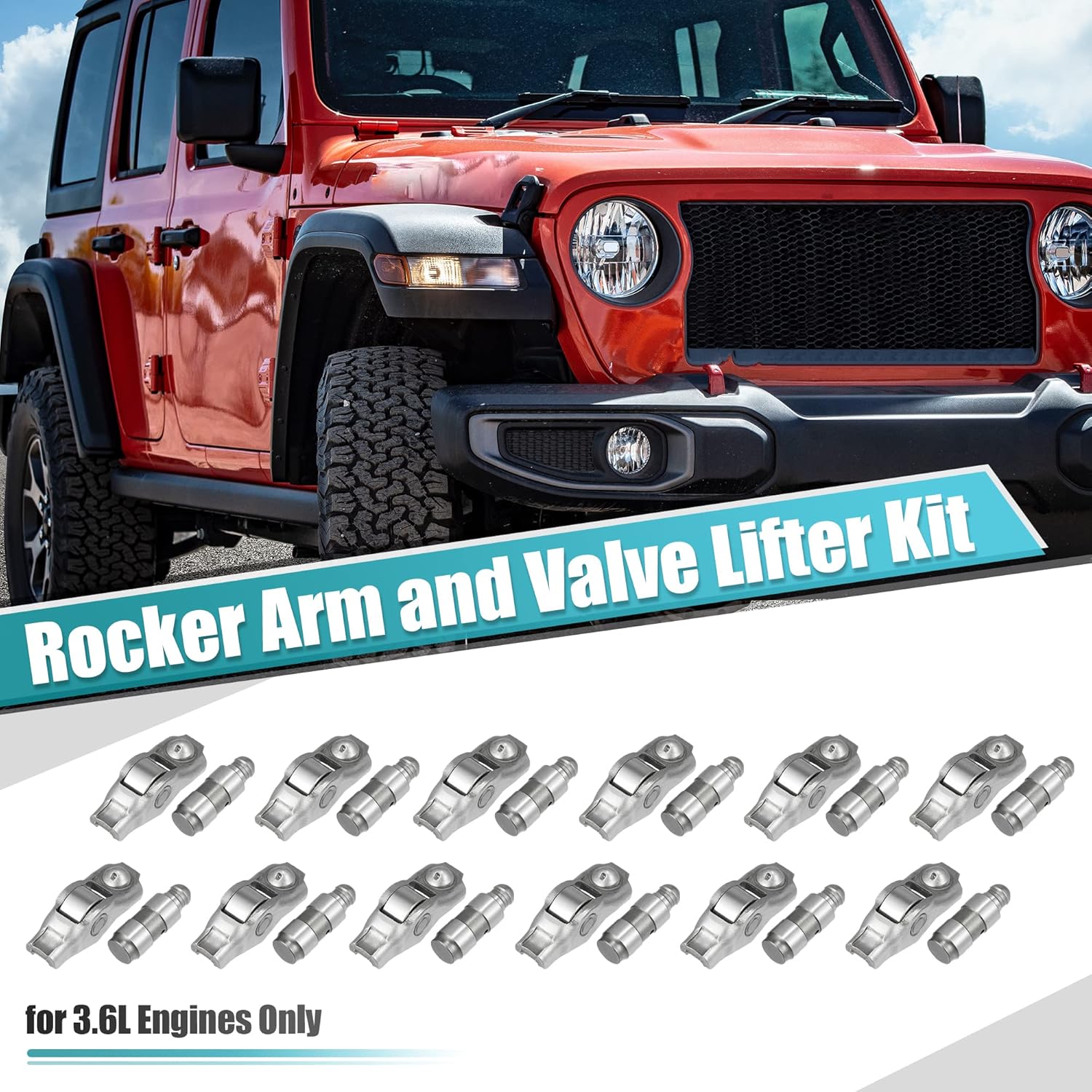 X AUTOHAUX Kit de brazo basculante y elevador de válvula, 12 piezas de motor de 3.6 L para ChrysIer 200 300 para Dodge Challenger Charger Durango