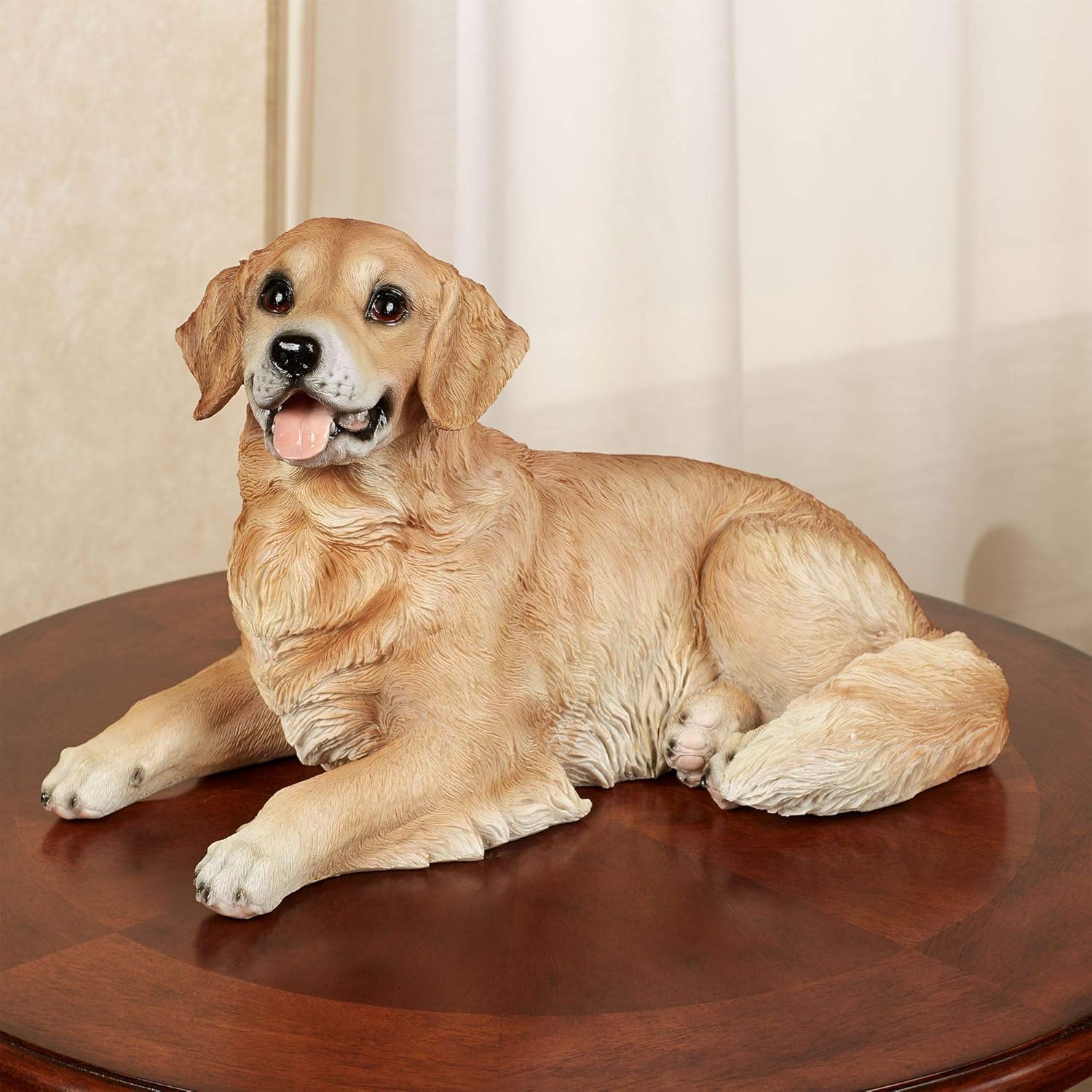 Touch of Class Amigo leal realista Golden Retriever Escultura de perro multi cálida