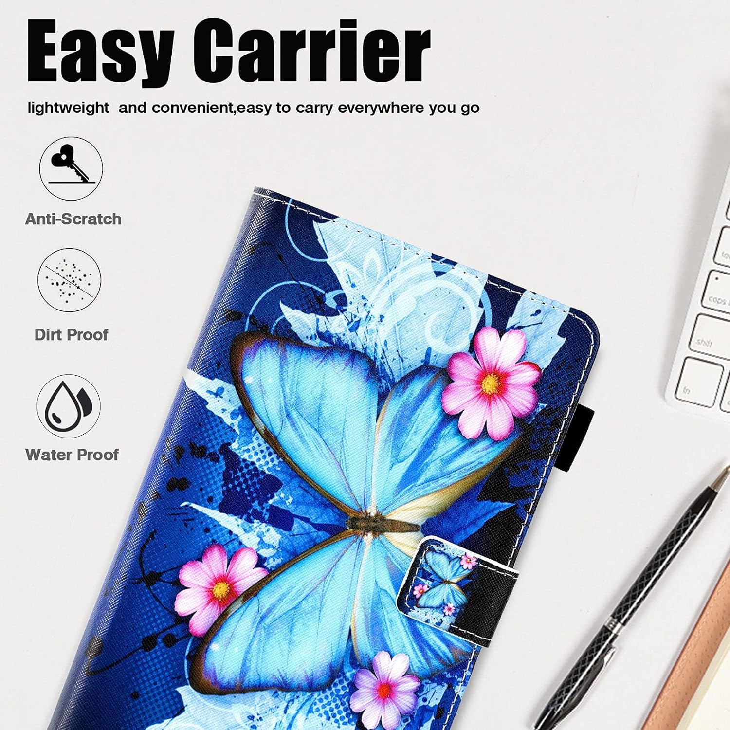 Funda para Galaxy Tab A7 Lite 8.7 versión 2021 (SM-T220  T225), Dteck – Funda delgada de poliuretano para tablet Dteck a prueba de golpes, carcasa