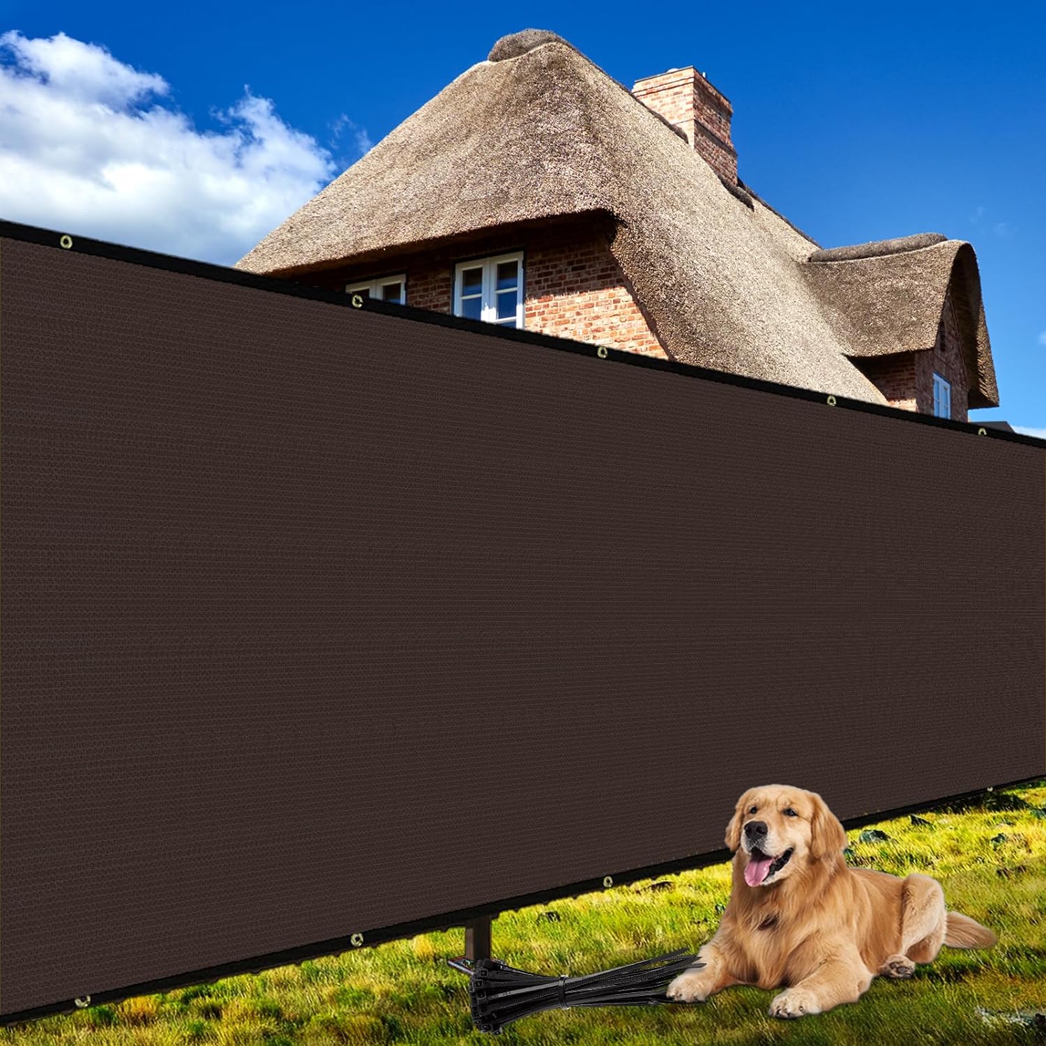 Shade&Beyond Rejilla de privacidad para valla de 6 x 25 pies, resistente, 170 GSM, cubierta de red para pared, jardín, patio, interior y exterior,