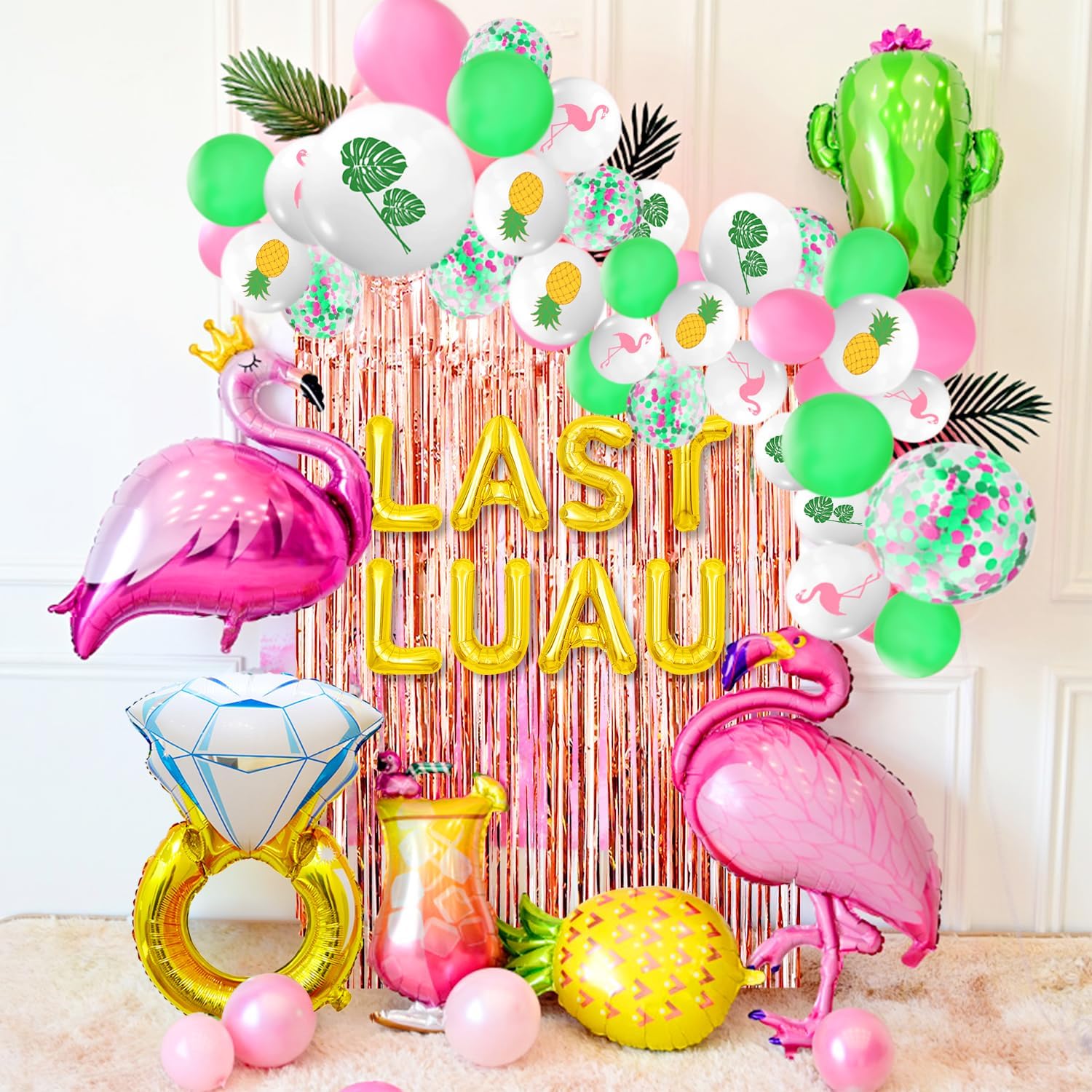 JeVenis 13 globos tropicales de despedida de soltera de Luau, decoraciones de despedida de soltera hawaiana, decoración de despedida de soltera