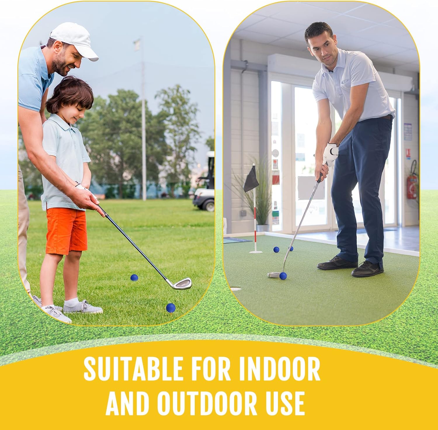Junkin 80 pelotas de espuma para práctica de golf, sensación realista y entrenamiento de vuelo, pelotas de golf elásticas de espuma suave para