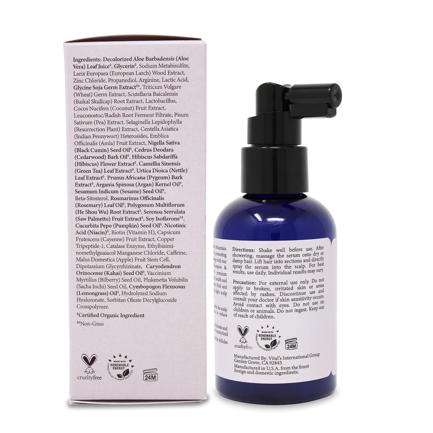 MOUNTAIN TOP Suero para el cuero cabelludo engrosante del cabello (4 onzas  4.0 fl oz) con aceite de argán, biotina, cafeína, bloqueadores de DHT y