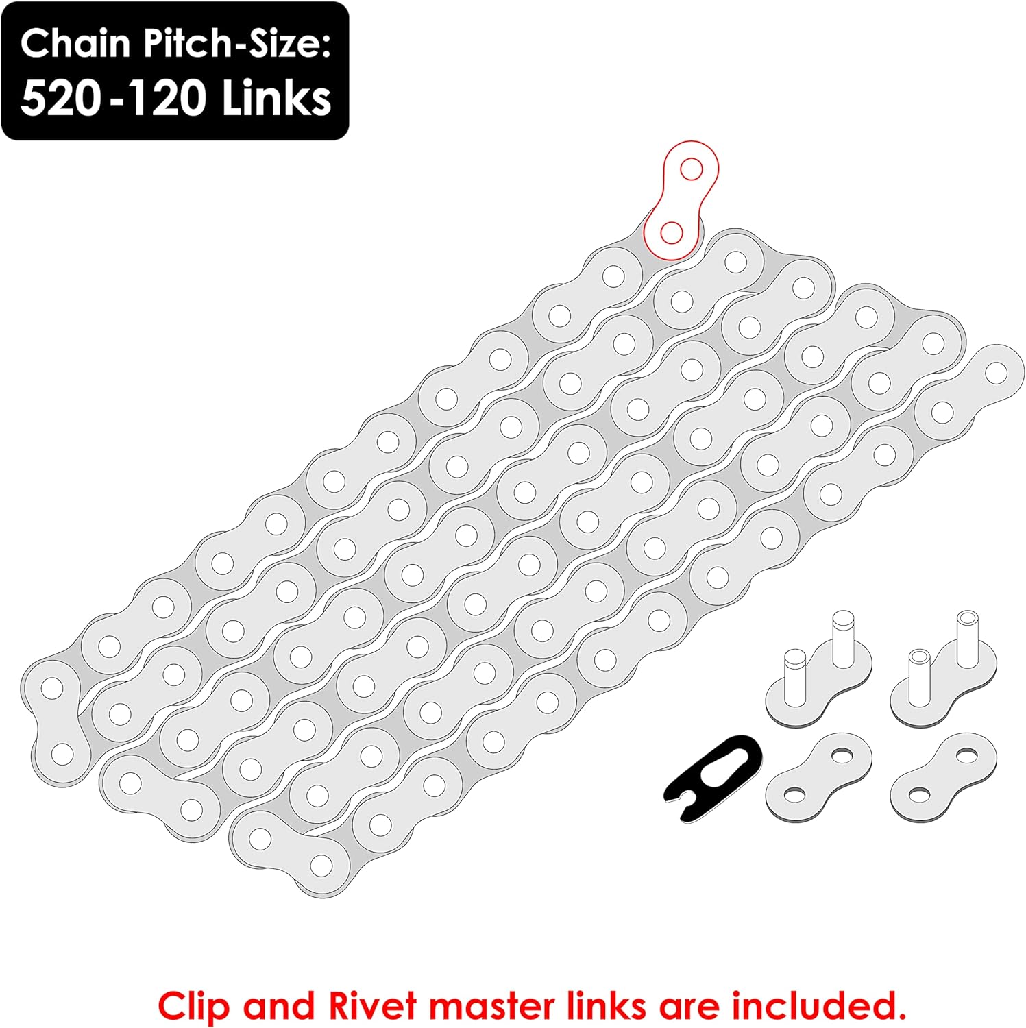 For Black Drive Chain for Kawasaki Versys 650 KLE650 Abs 2007-2018 Mod-ZTF1-11181