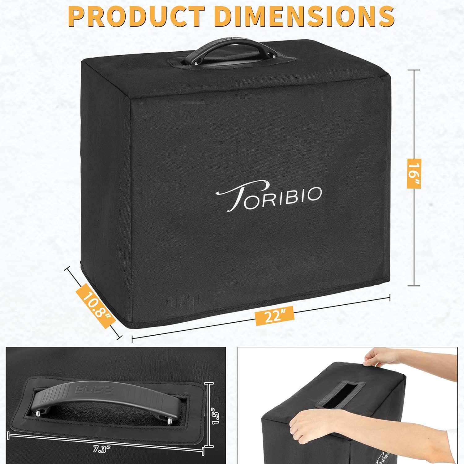 TORIBIO – Funda protectora contra el polvo, funda protectora para amplificador de guitarra, protección contra el polvo y derrames, gran ajuste para