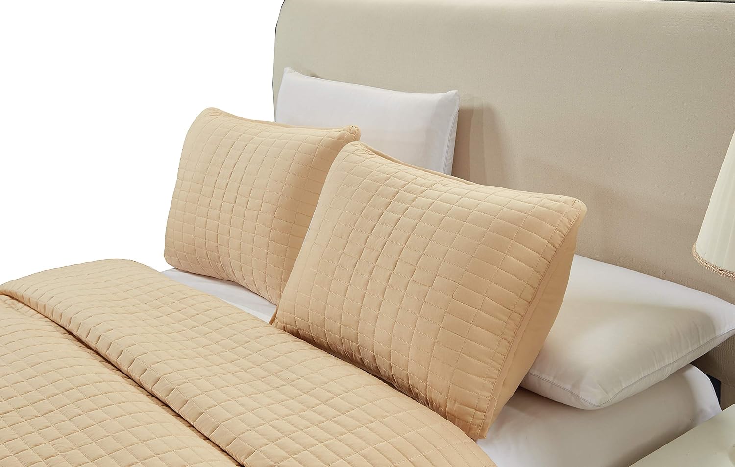 Juego de cama de 2 piezas y 3 piezas, diseño de caja rectangular con patrón de caja individual y extragrande