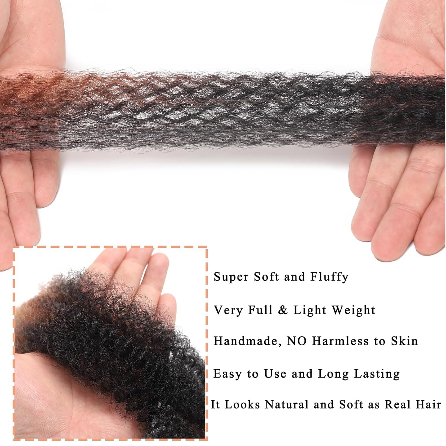 8 paquetes de cabello trenzado Marley Twist 1B 30 27#, 12 pulgadas, cabello sintético afro Twist preseparado para rastas suaves, cabello de