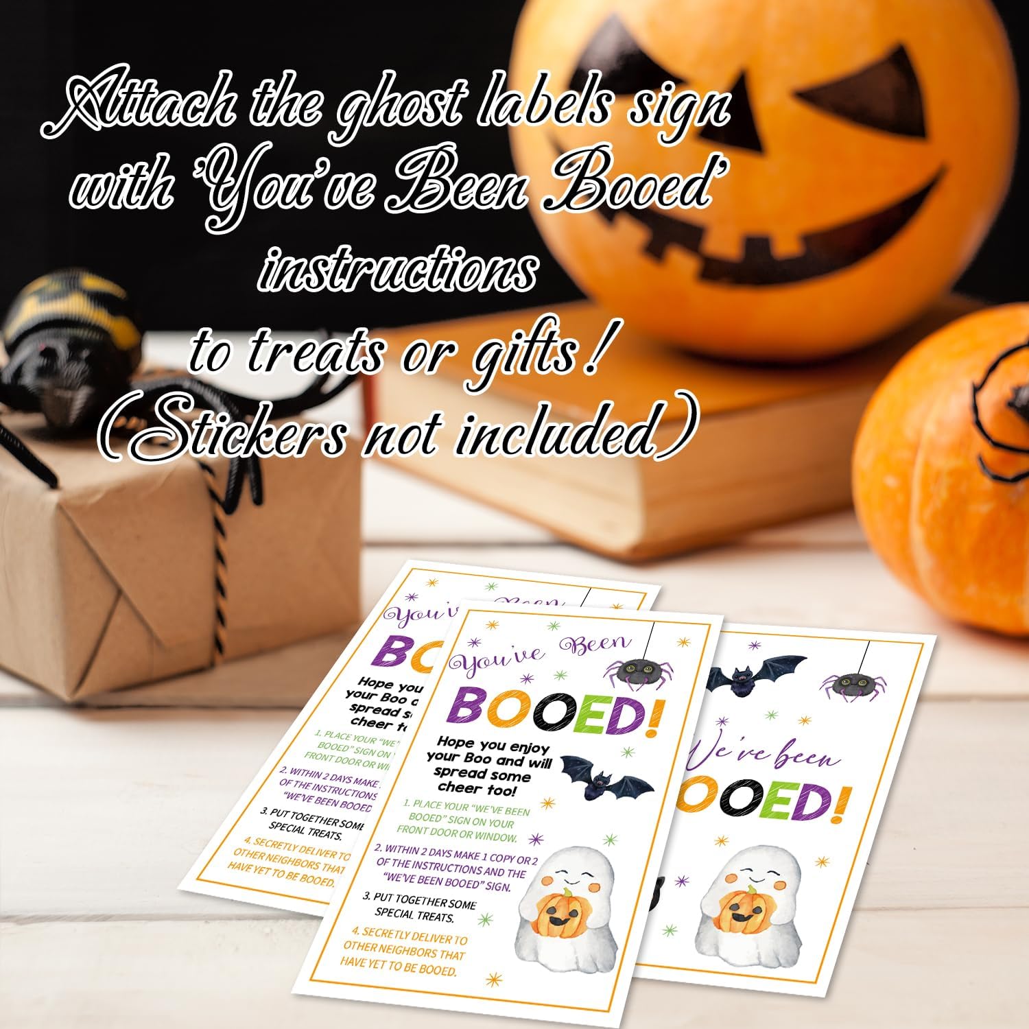 Juego de fiesta de Halloween, hemos sido abucheados, juego You’ve Been BOOED, 40 tarjetas de juego por juego, para la familia, la oficina o el