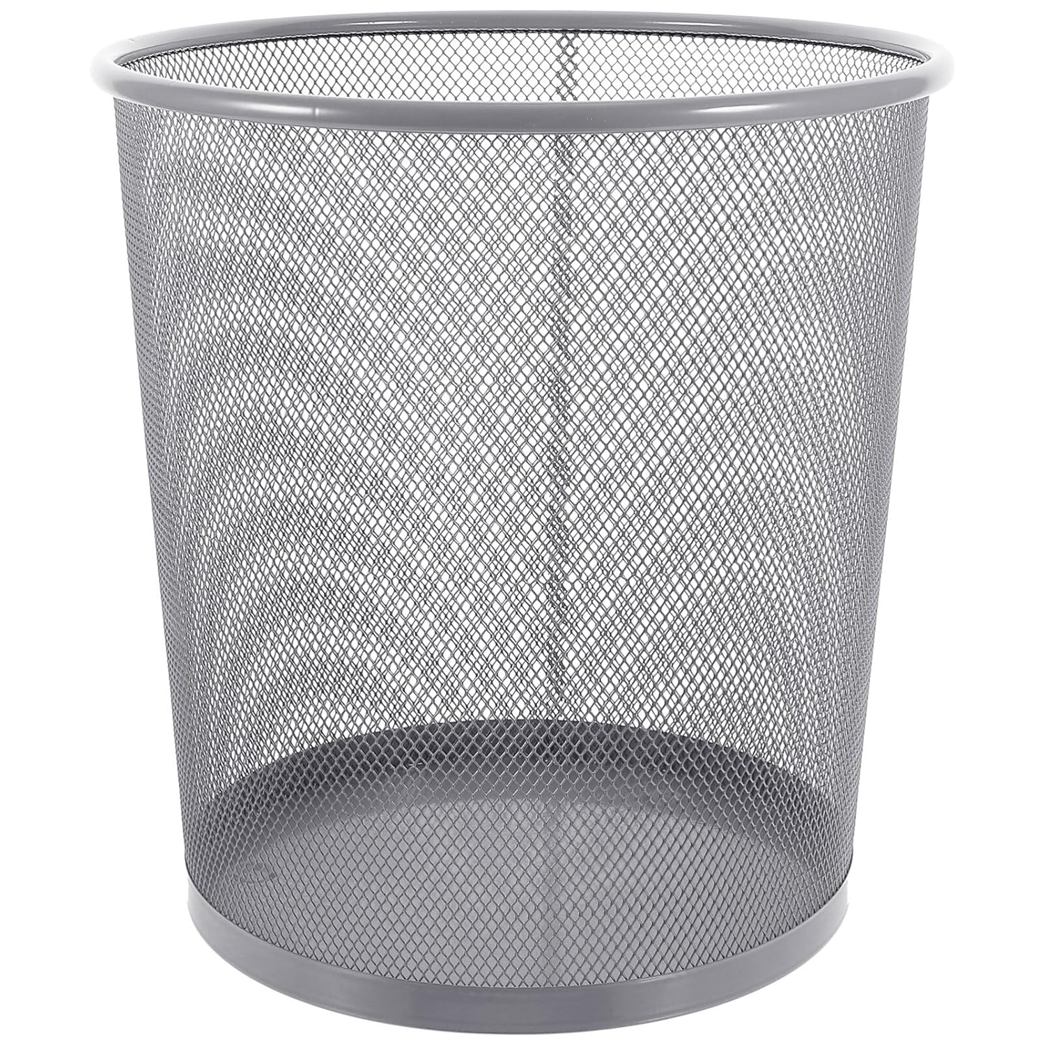 Papelera circular de malla para desechos, papelera redonda, papelera abierta, papelera de reciclaje, cesta de basura para el hogar, oficina, espacio