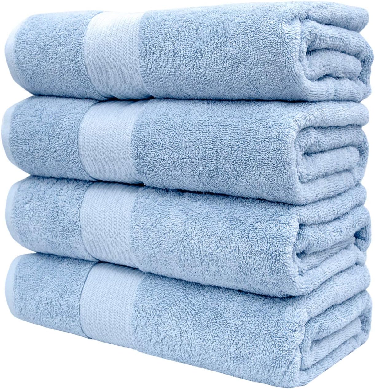 Toallas de baño de algodón de lujo Bliss – 34 x 56 pulgadas, toalla de baño extra grande de calidad premium – 650 GSM – Suave, absorbente