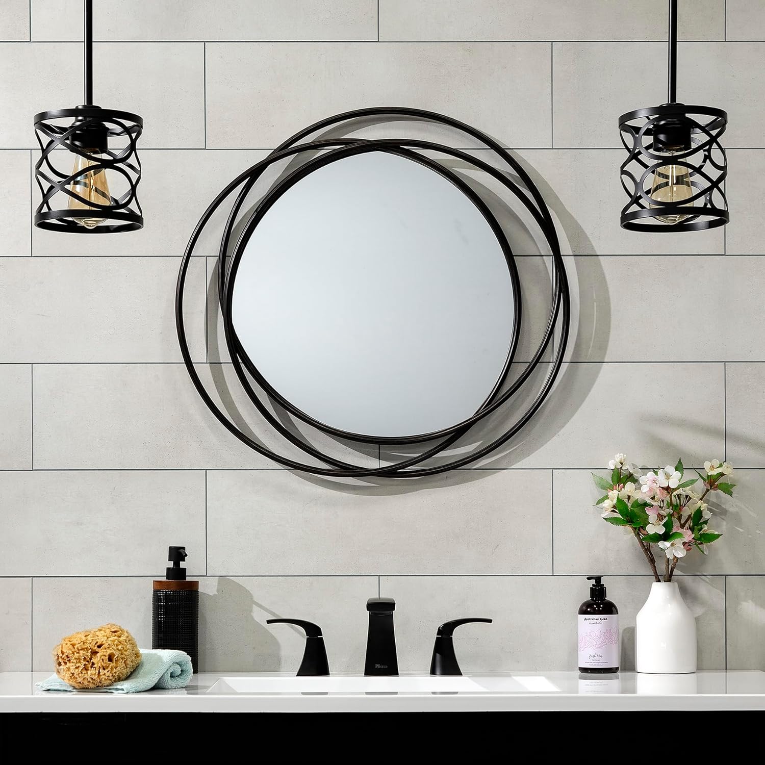 Palisade Azulejos de vinilo entrelazados impermeables para pared, cocina o baño, 22.8 x 7.31 pulgadas, mezcla invernal (paquete de 10)