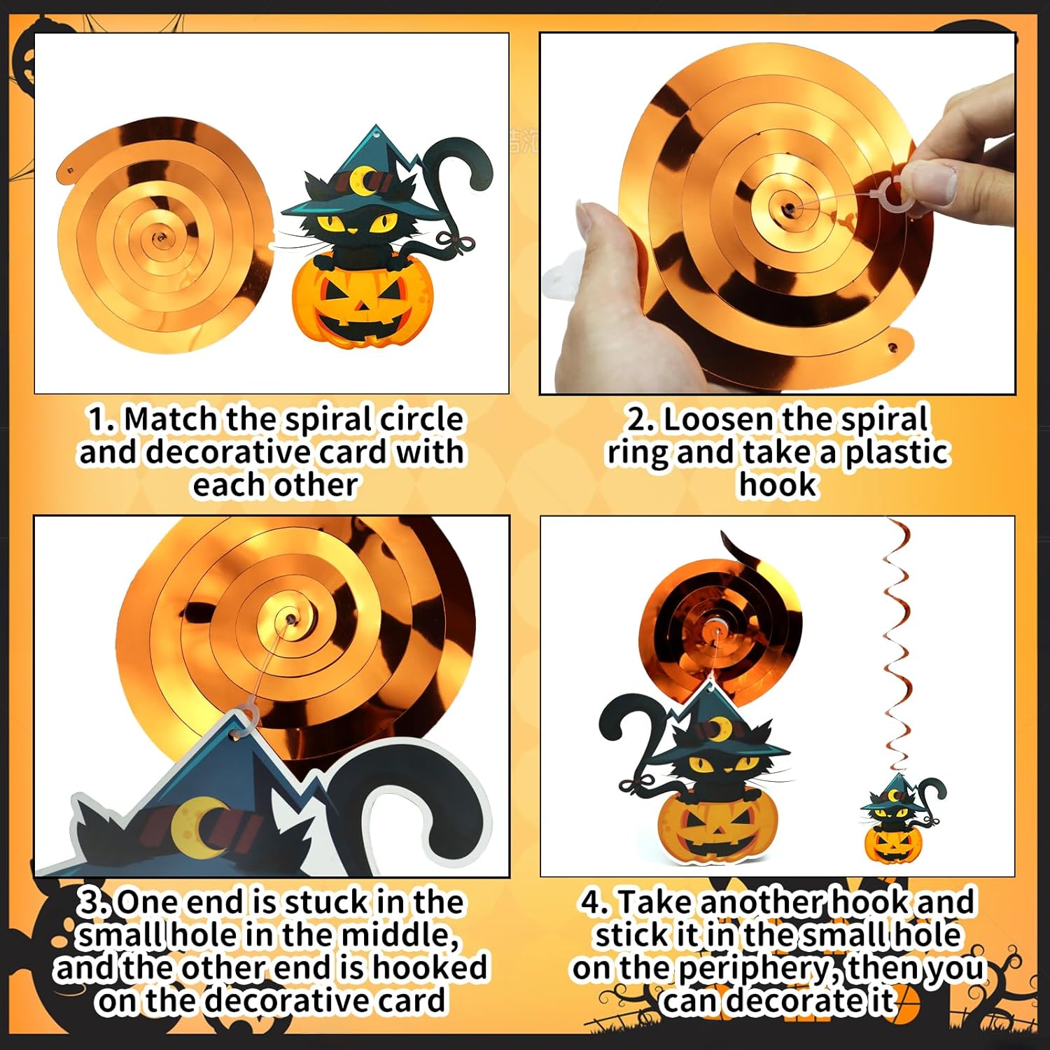 (62 piezas) Decoraciones de fiesta de Halloween para interiores, juego de decoración de globos de Halloween, decoración de globos para porche de