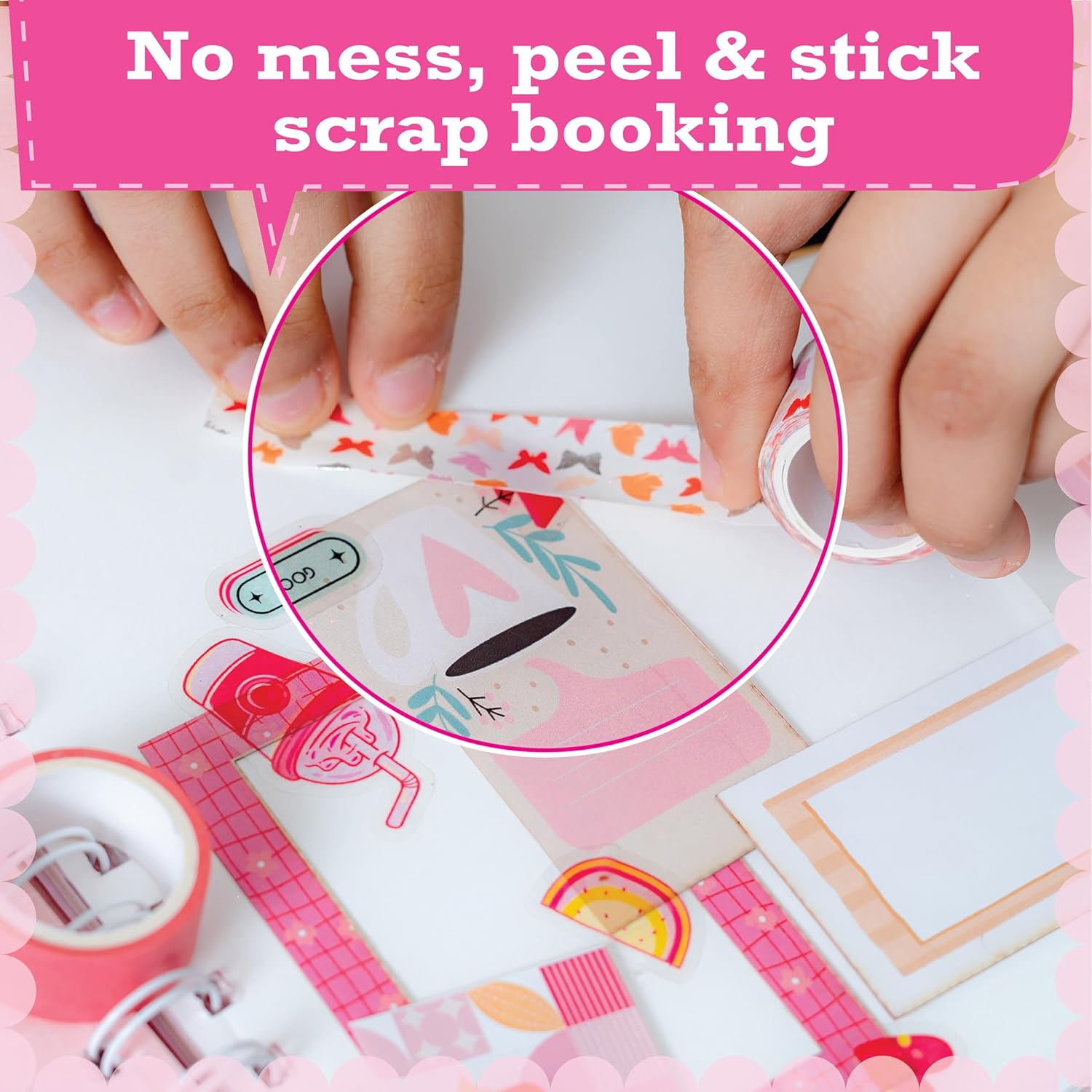 jackinthebox Diario de bricolaje para niñas de 8 a 12 años  242 piezas  Kit de álbum de recortes  Regalos para niñas adolescentes  Kit de diario