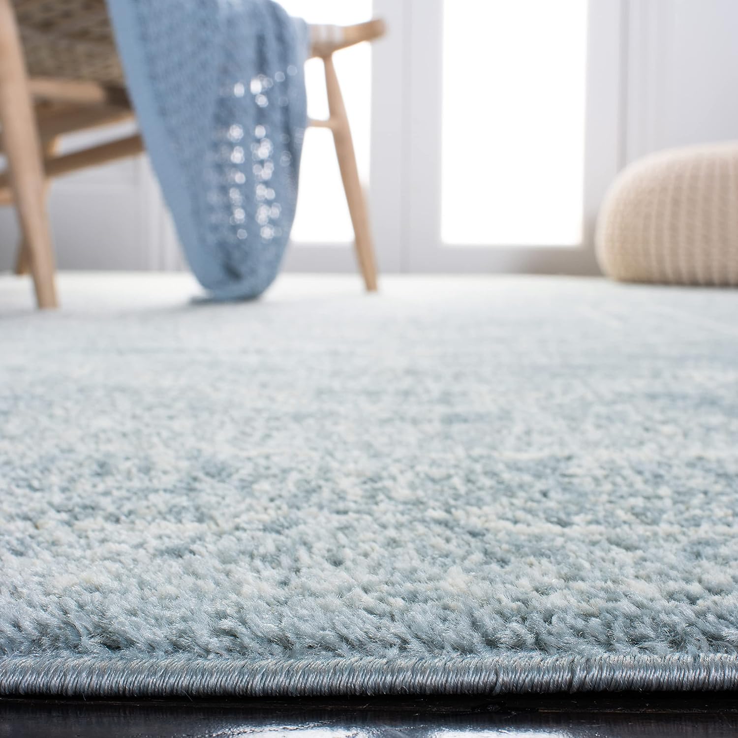 Safavieh – Colección Adirondack, 6 pies x 9 pies, color pizarramarfil, ADR108T, Medallón Oriental, alfombra de área para sala, habitación, comedor,