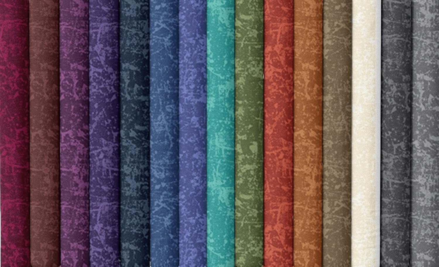 Connecting Threads Blender Collection – Paquete de 24 piezas precortadas de 18 x 22 pulgadas, 100% algodón, paquete de tela de acolchado Fat Quarter