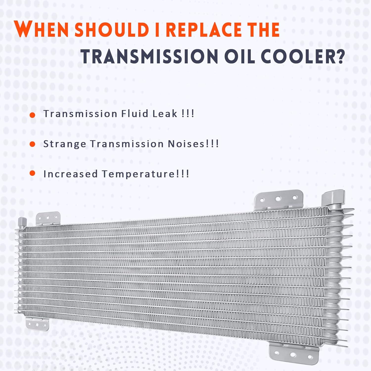 Kit de enfriador de aceite de transmisión de 40 k compatible con enfriador Trans de baja presión máxima de 40,000 GVW con hardware de montaje,