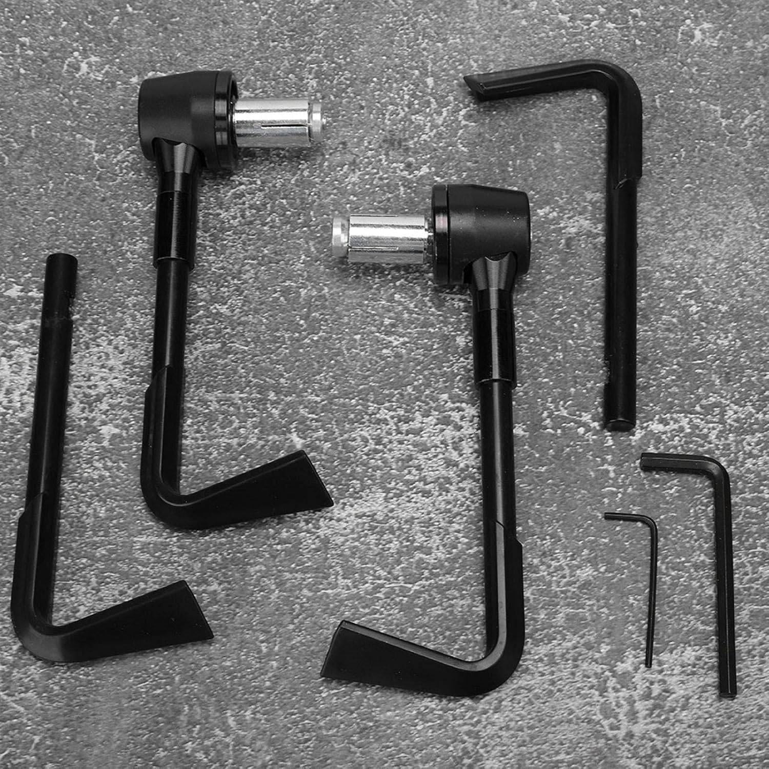 EVGATSAUTO Protectores de palanca de motocicleta, protector de palanca de freno frontal CNC, mango de motocicleta, protector de motocicleta (negro)