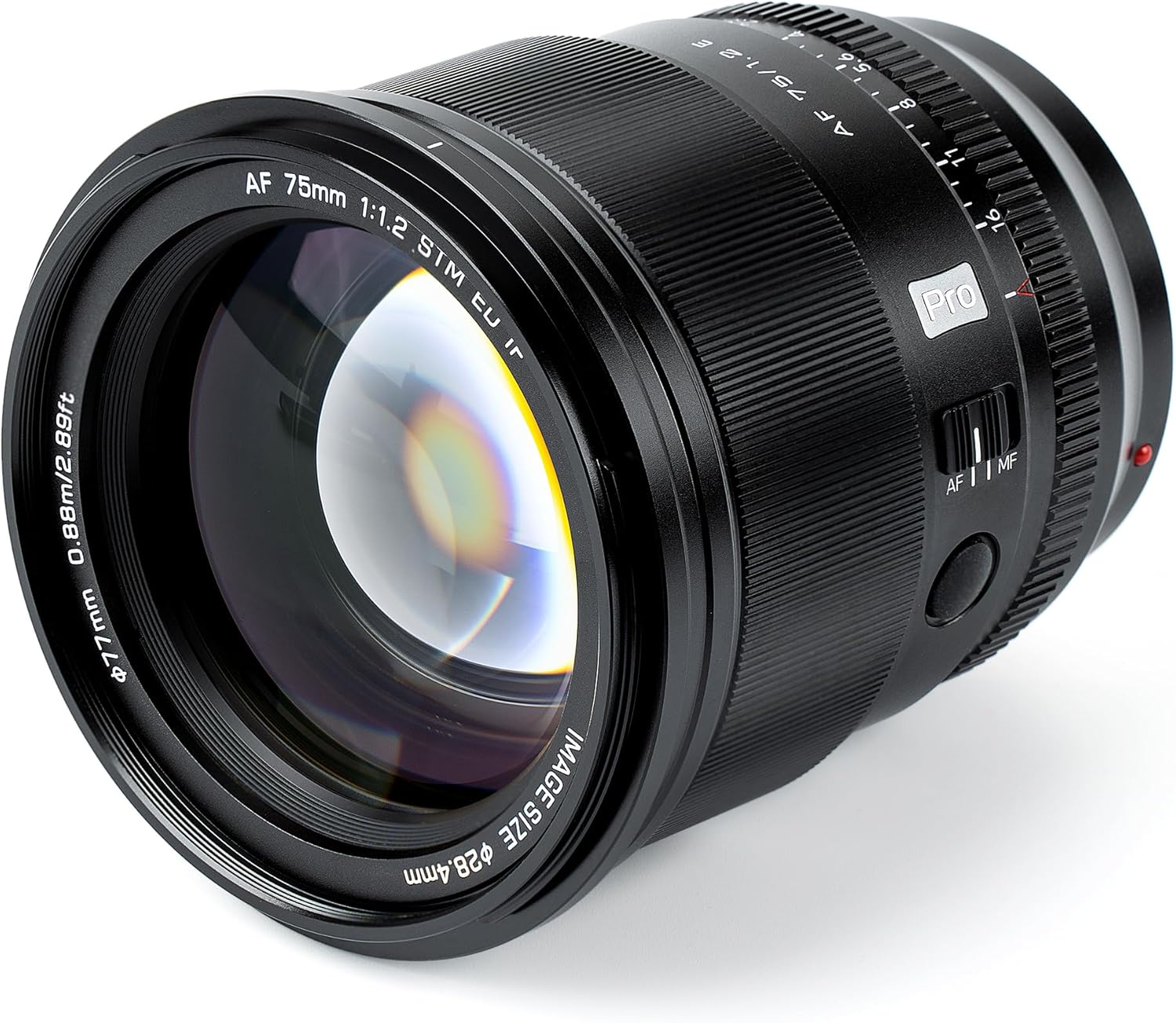 VILTROX Lente EF de 2.953 in f1.2 F1.2 PRO EF para Sony E-Mount Ultra Gran Angular APS-C Auto Focus Prime Lens Compatible con cámaras Sony E-Mount